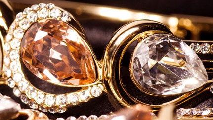 close-up of jewelry